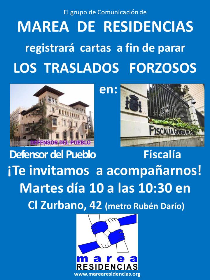 Entrega de Cartas sobre traslados forzosos Defensor Pueblo y Fiscalia 10 Mayo