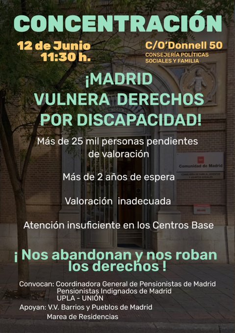 contra listas de espera de valoración de discapacidad