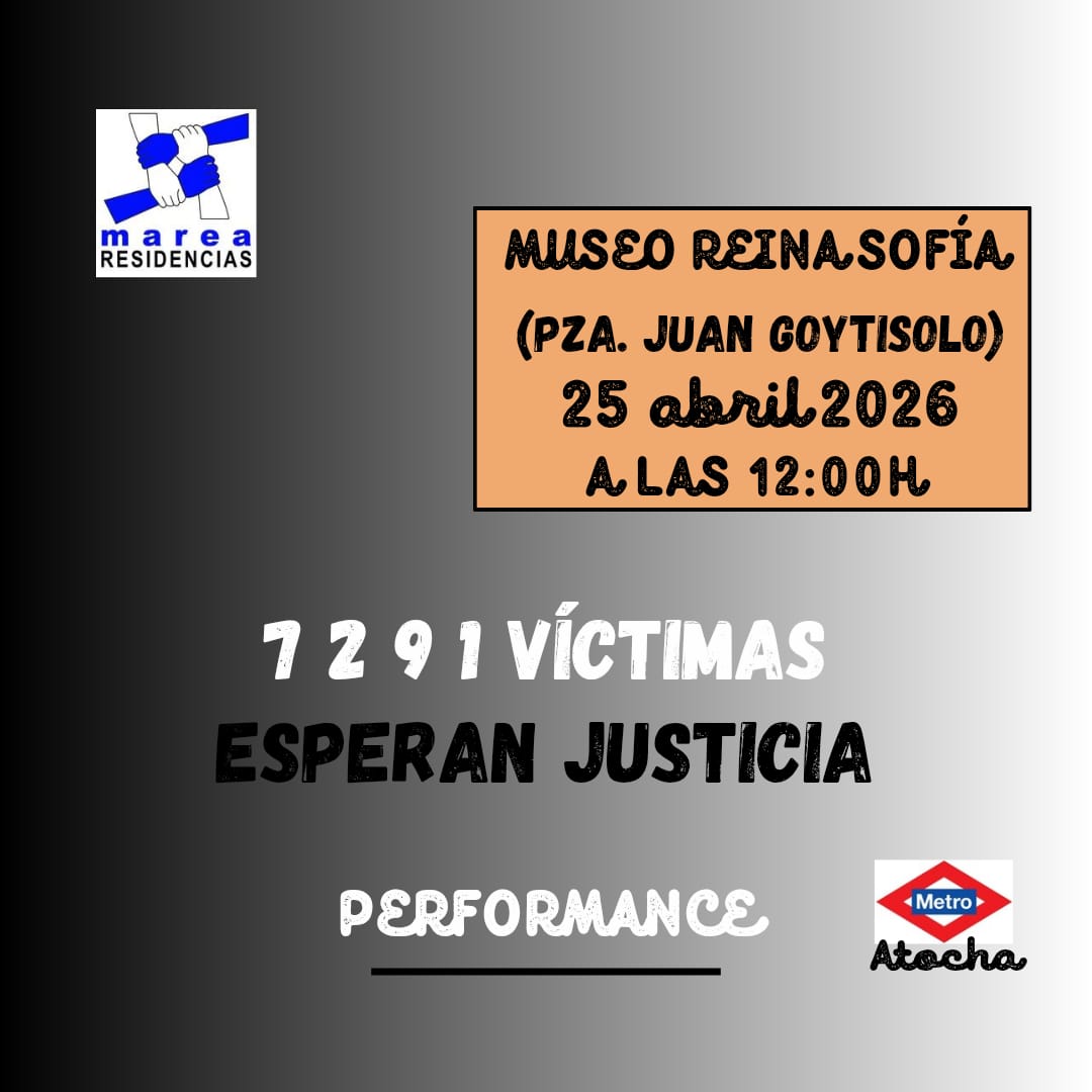 7291 víctimas esperan justicia. Ven a la perfomance 12h 25 Abril 2026